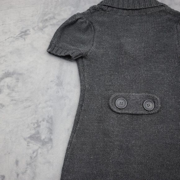 Decree Sweater Womens S Gray Cardigan Short Sleeve Button Cable Knit Acrylic - Picture 12 of 15